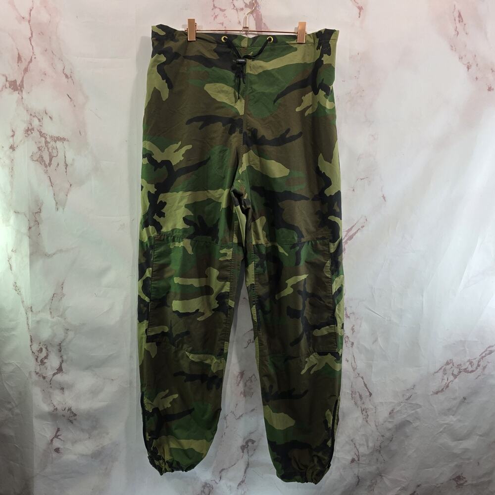 Vintage Camo Pants Mens Large Gore Tex Woodland Jungle Rain Waterproof